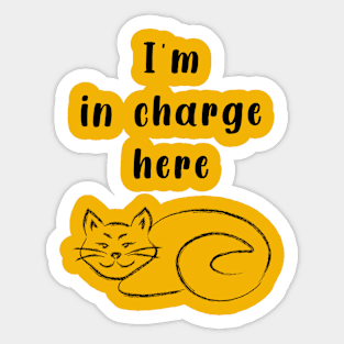 Cat rules Sticker